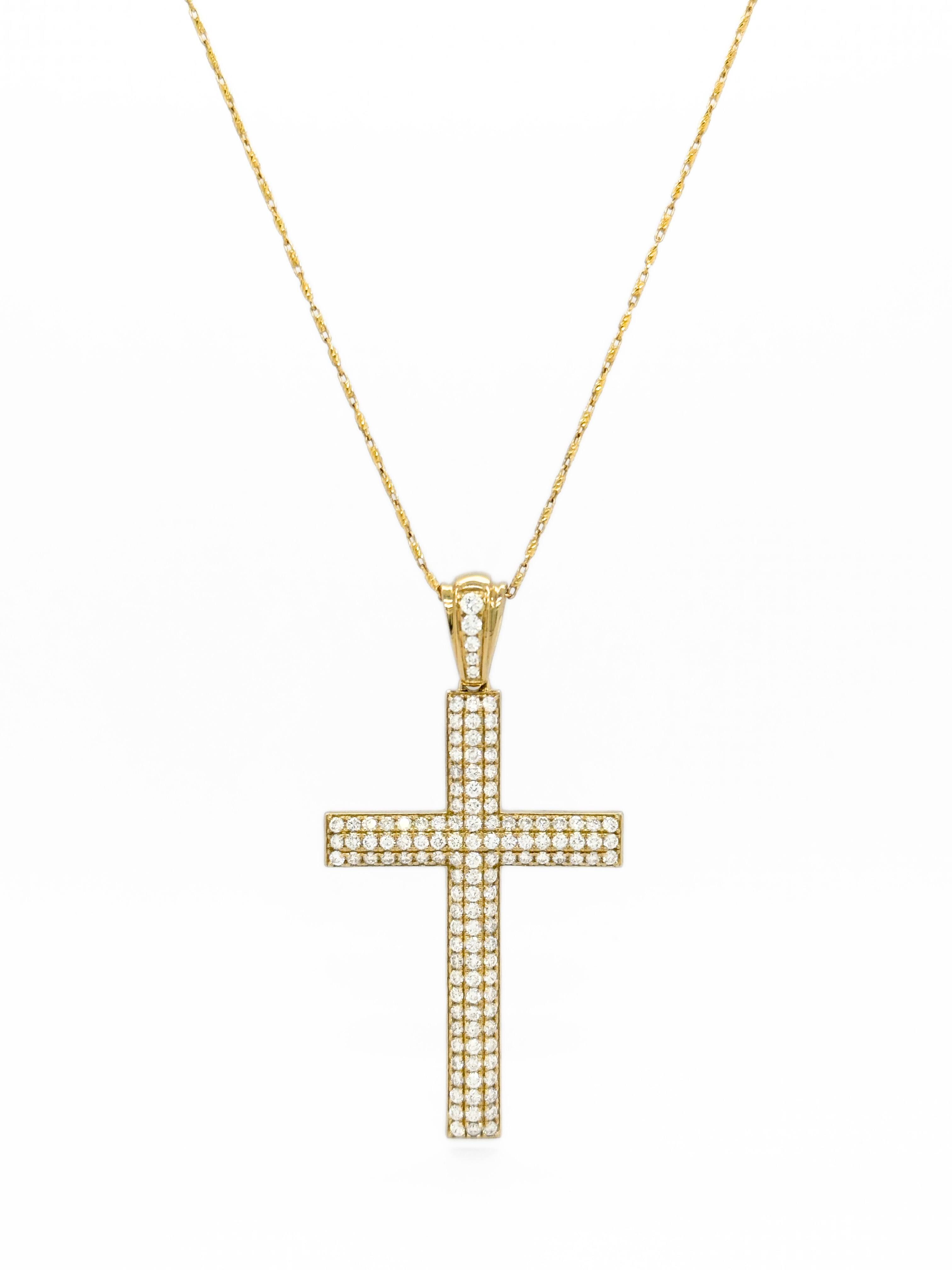 DIAMOND CROSS PENDANT W/CHAIN-400655
